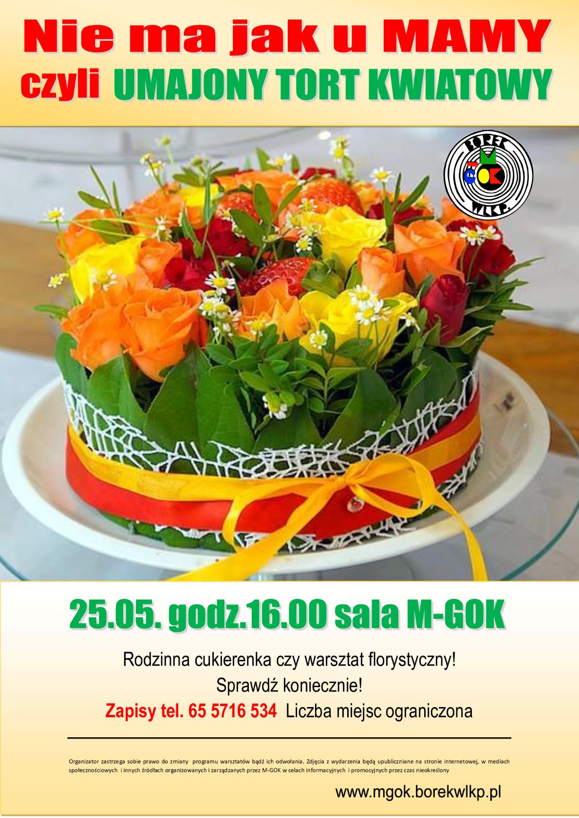 NIE MA JAK U MAMY czyli UMAJONY TORT KWIATOWY